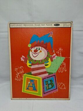 Vintage Whitman Frame-Tray Puzzle, Fuzzy Wuzzy Jack In Box , 1966, #4422